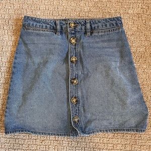 Harper Button Jean Skirt